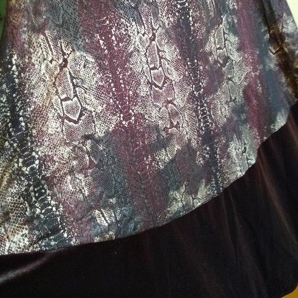 Vintage 00s maxi hooded faux leather velvet dress NWOT - Picture 6 of 14